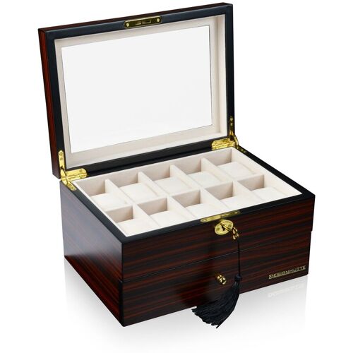 Designhütte Uhrenbox Auckland 20 - Ebony