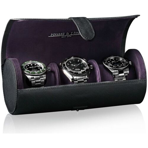 Heisse & Söhne Uhrenrolle Rondo 3 - Schwarz / Violett