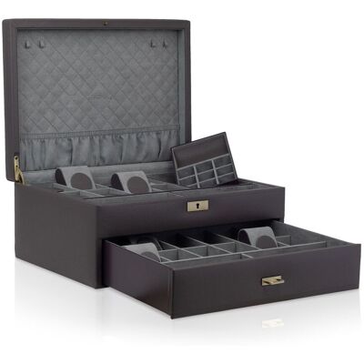 Friedrich23 Uhrenkoffer Jumbo 20 Uhren Dynasty - Anthrazit Friedrich23 Uhrenkoffer Jumbo 20 Uhren Dynasty - Anthrazit