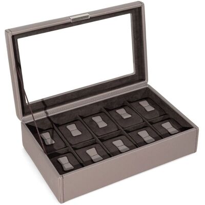 Friedrich23 Uhrenkoffer Bond Cross Grain für 10 Uhren - Taupe Friedrich23 Uhrenkoffer Bond Cross Grain für 10 Uhren - Taupe