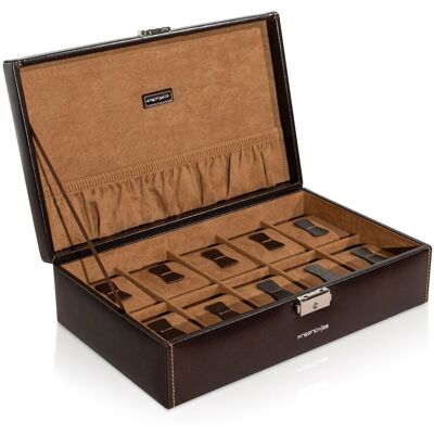 Friedrich23 Uhrenkoffer Bond für 10 Uhren - Braun Friedrich23 Uhrenkoffer Bond für 10 Uhren - Braun