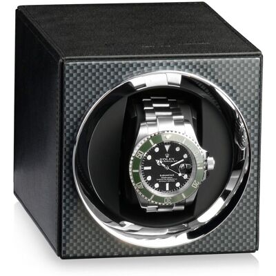 Heisse & Söhne Uhrenbeweger Moon - Leder braun Carbon Lack Heisse & Söhne Uhrenbeweger Moon - Leder braun Carbon Lack