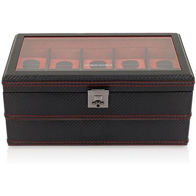 Friedrich23 Uhrenbox Carbon Feinsynthetik Erweiterung für 10 Uhren - Karbon Friedrich23 Uhrenbox Carbon Feinsynthetik Erweiterung für 10 Uhren - Karbon
