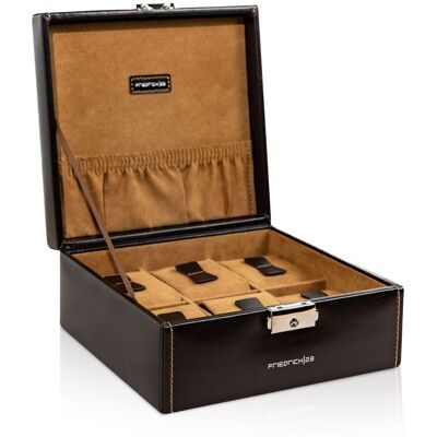 Friedrich23 Uhrenkoffer Bond für 6 Uhren - Braun Friedrich23 Uhrenkoffer Bond für 6 Uhren - Braun