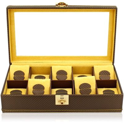 Friedrich23 Uhrenbox Carbon 10 - Gelb Friedrich23 Uhrenbox Carbon 10 - Gelb
