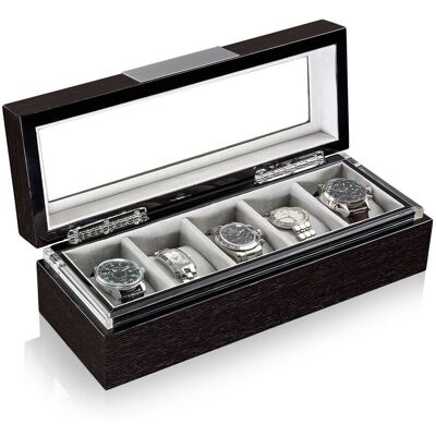 Heisse & Söhne Uhrenbox mit Sichtfenster Executive 5 - Quercus Heisse & Söhne Uhrenbox mit Sichtfenster Executive 5 - Quercus