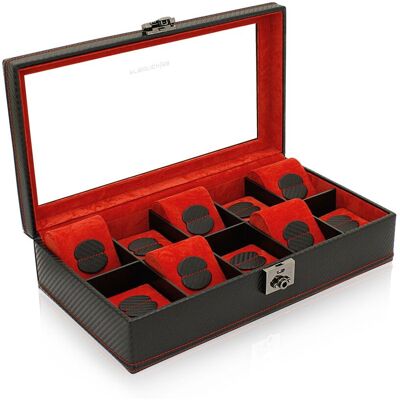 Friedrich23 Uhrenbox mit Sichtfenster Carbon 10 - Schwarz Friedrich23 Uhrenbox mit Sichtfenster Carbon 10 - Schwarz