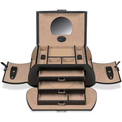 Windrose Schmuckkästchen Merino 12 - Schwarz