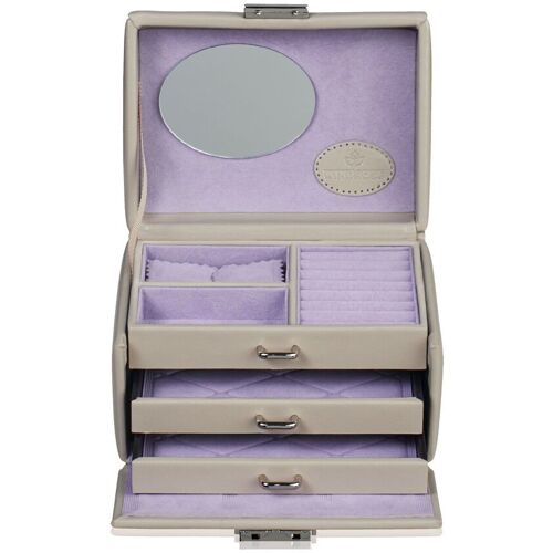 Windrose Schmuckkästchen Merino Moda - Schmuckkoffer klein - Beige