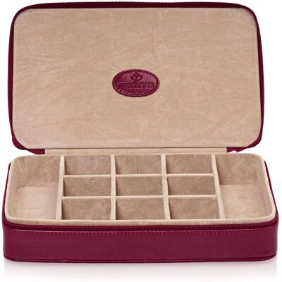 Windrose Schmuckkästchen Merino - Charmbox für die Reise - Rot Windrose Schmuckkästchen Merino - Charmbox für die Reise - Rot