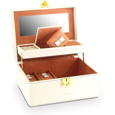 Friedrich23 Schmuckkoffer Ascot - Elfenbeinweiss/Braun Friedrich23 Schmuckkoffer Ascot - Elfenbeinweiss/Braun