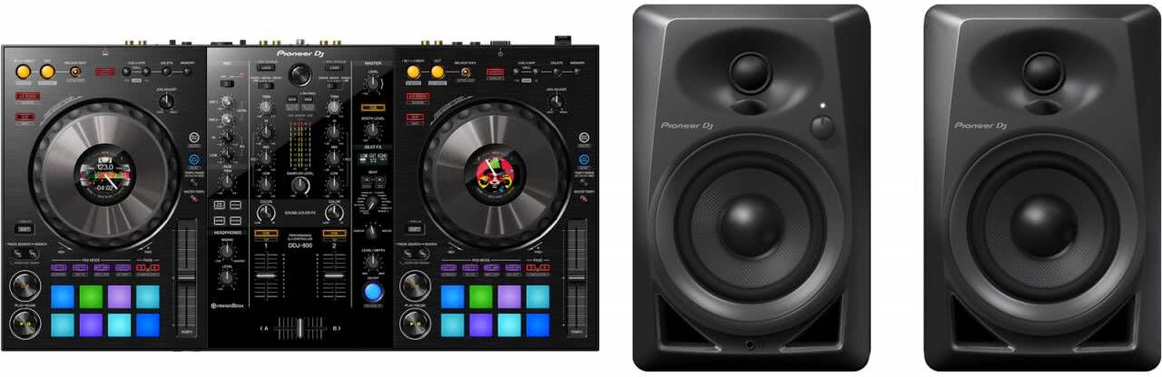 Pioneer DJ DDJ-800 + Pioneer DM-40