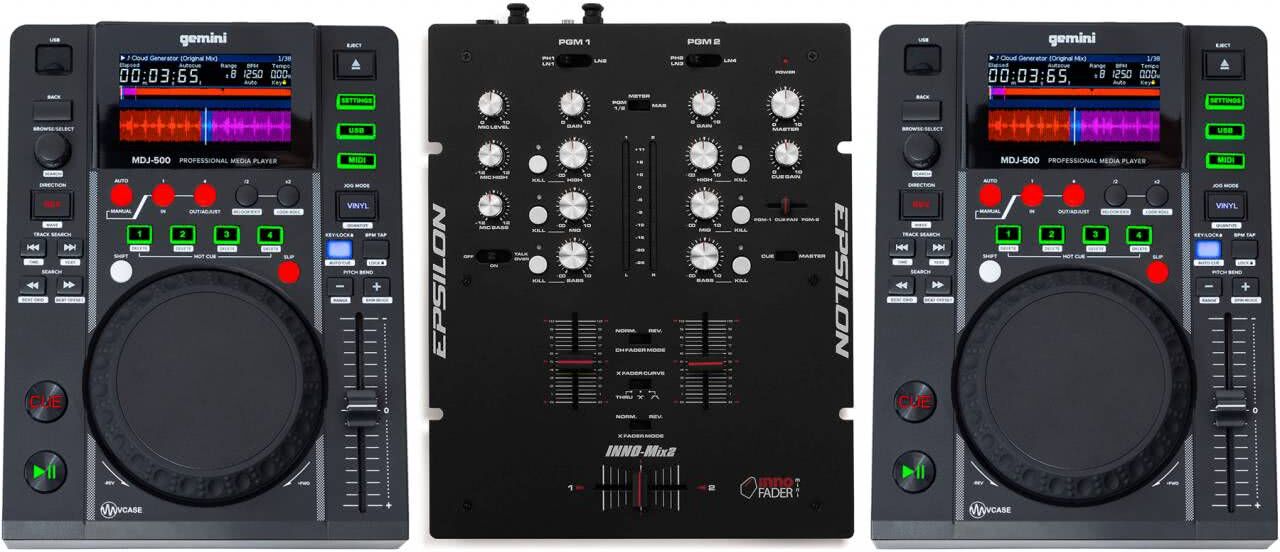 Gemini MDJ-500 Bundle + Inno-Mix2