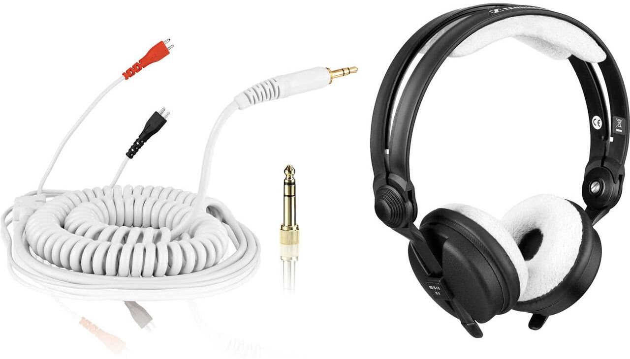 Zomo Bundle: HD 25 Kabel DeLuxe 3,5 m + Polsterset Teddy - white