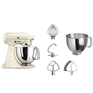 KitchenAid KSM125MP Artisan Küchen- maschine, mit Flex- Rüher und Edelstahl- schüssel, 3tlg.-Set