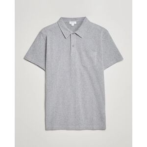 Sunspel Riviera Polo Shirt Grey Melange