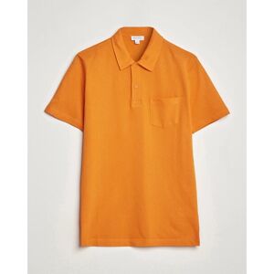 Sunspel Riviera Polo Shirt Flame Orange