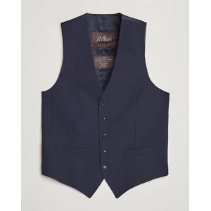 Oscar Jacobson Carlo Wool Waistcoat Blue