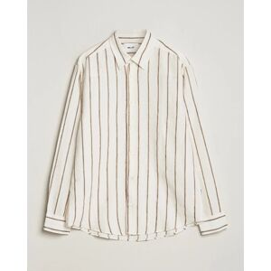 NN07 Quinsy Striped Linen Shirt Ecru Multi
