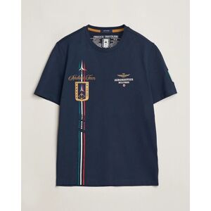 Aeronautica Militare Tricolori Crew Neck T-Shirt Navy