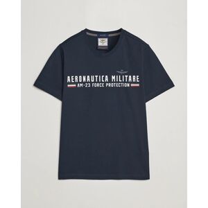 Aeronautica Militare Logo Crew Neck T-Shirt Navy