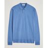 John Smedley Belper Extra Fine Merino Polo Pullover Riviera Blue