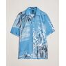 Boss ORANGE Rayer Short Sleeve Printed Shirt Open Blue