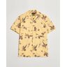 BEAMS PLUS Duck Jacquard Camp Collar Shirt Yellow