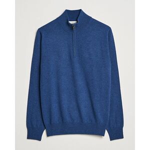 Piacenza Cashmere Cashmere Half Zip Sweater Indigo Blue
