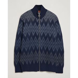 Missoni Chevron Full Zip Cardigan Jacket Navy