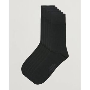 Amanda Christensen 6-Pack True Cotton Socks Black