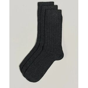 Amanda Christensen 3-Pack Supreme Wool/Cashmere Sock Antracite Melange