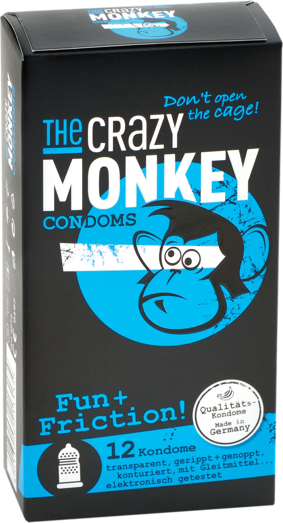 THE CRAZY MONKEY Condoms Fun + Friction 12 St.