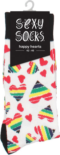 Shots Sexy Socks "Happy Hearts"