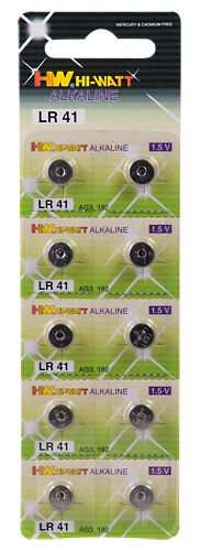 Alkaline Knopfzelle LR41 10er