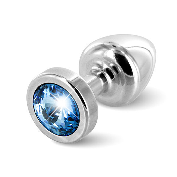 Diogol - Anni Butt Plug Round Silver & Blue 25 mm