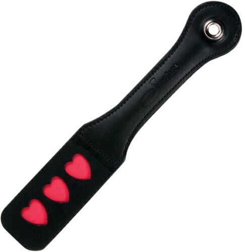 Sportsheets - Leather Impression Paddle Hearts