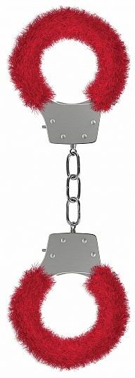 Ouch! Pleasure Handcuffs Furry Red Ouch! Pleasure Handcuffs Furry Red