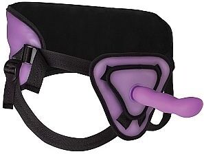 Ouch! Deluxe Silicone Strap On - 8 Inch (Purple) Ouch! Deluxe Silicone Strap On - 8 Inch (Purple)