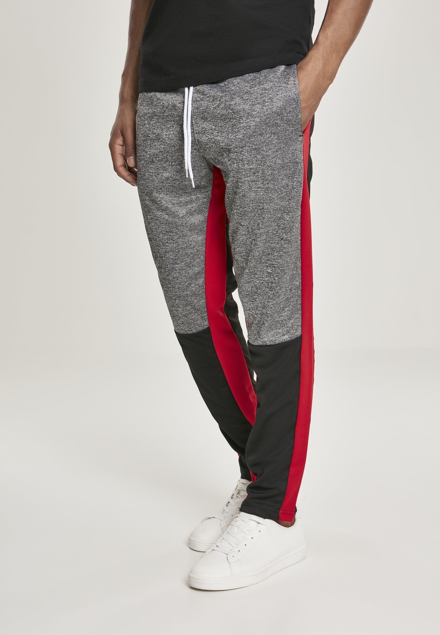 URBAN CLASSICS 5-Pocket-Hose »Color Block Marled Track Pants«, black