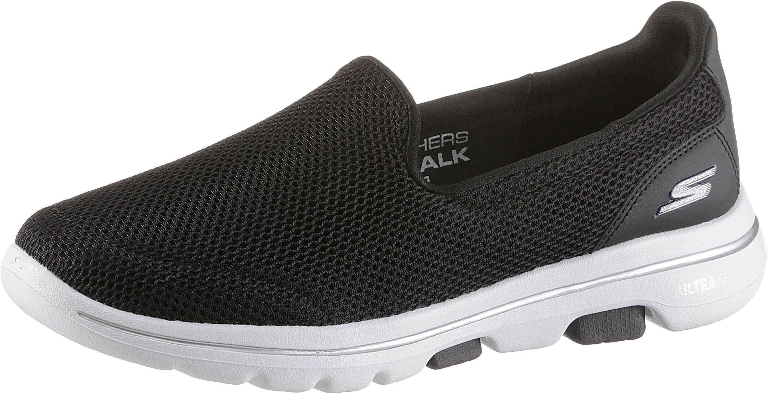 Skechers »Go Walk 5« Slip-On Sneaker mit Air Cooled Goga Mat, schwarz-weiß