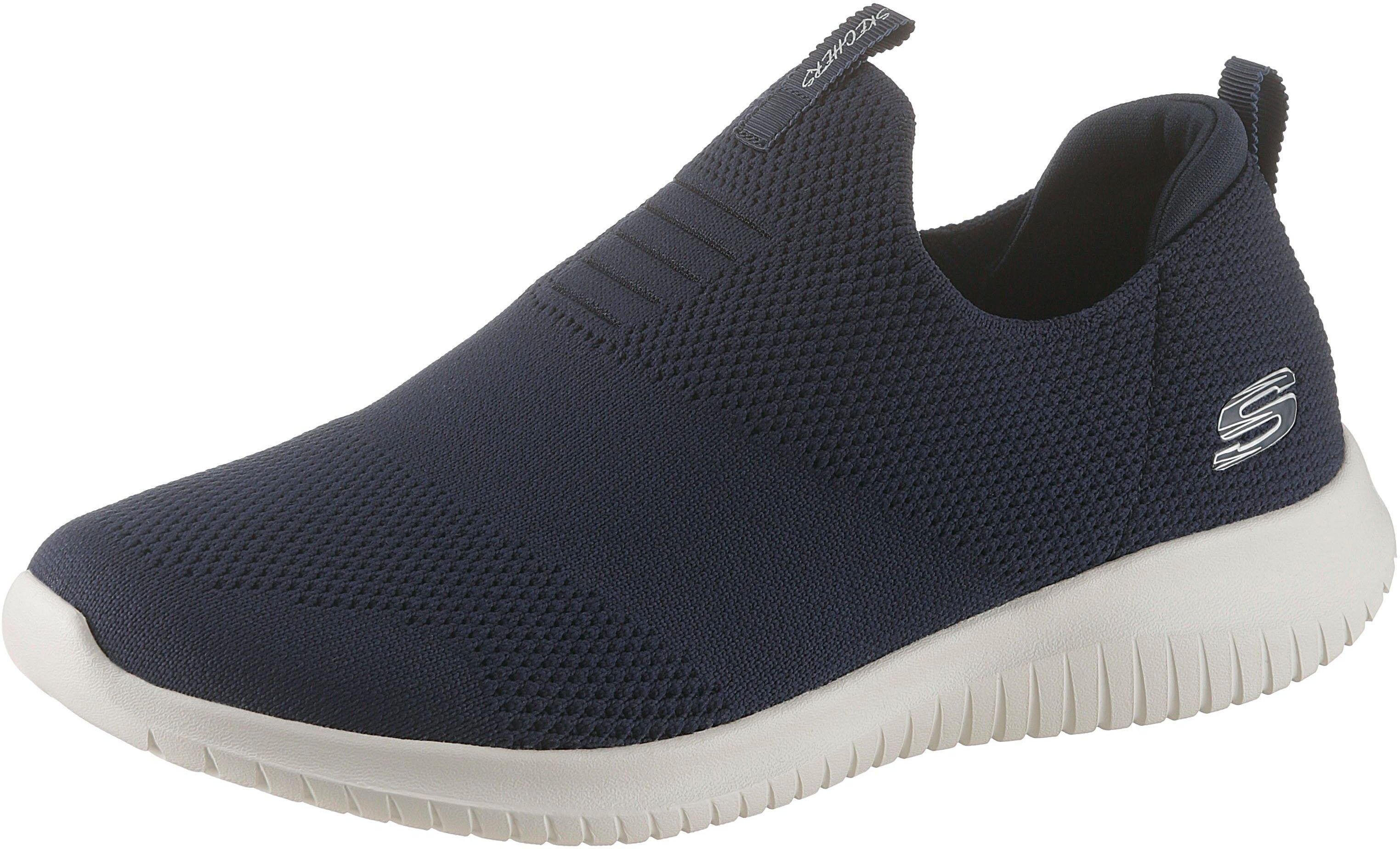 Skechers »Ultra Flex - First Take« Slip-On Sneaker mit gepolsterter Ferse, navy-weiß