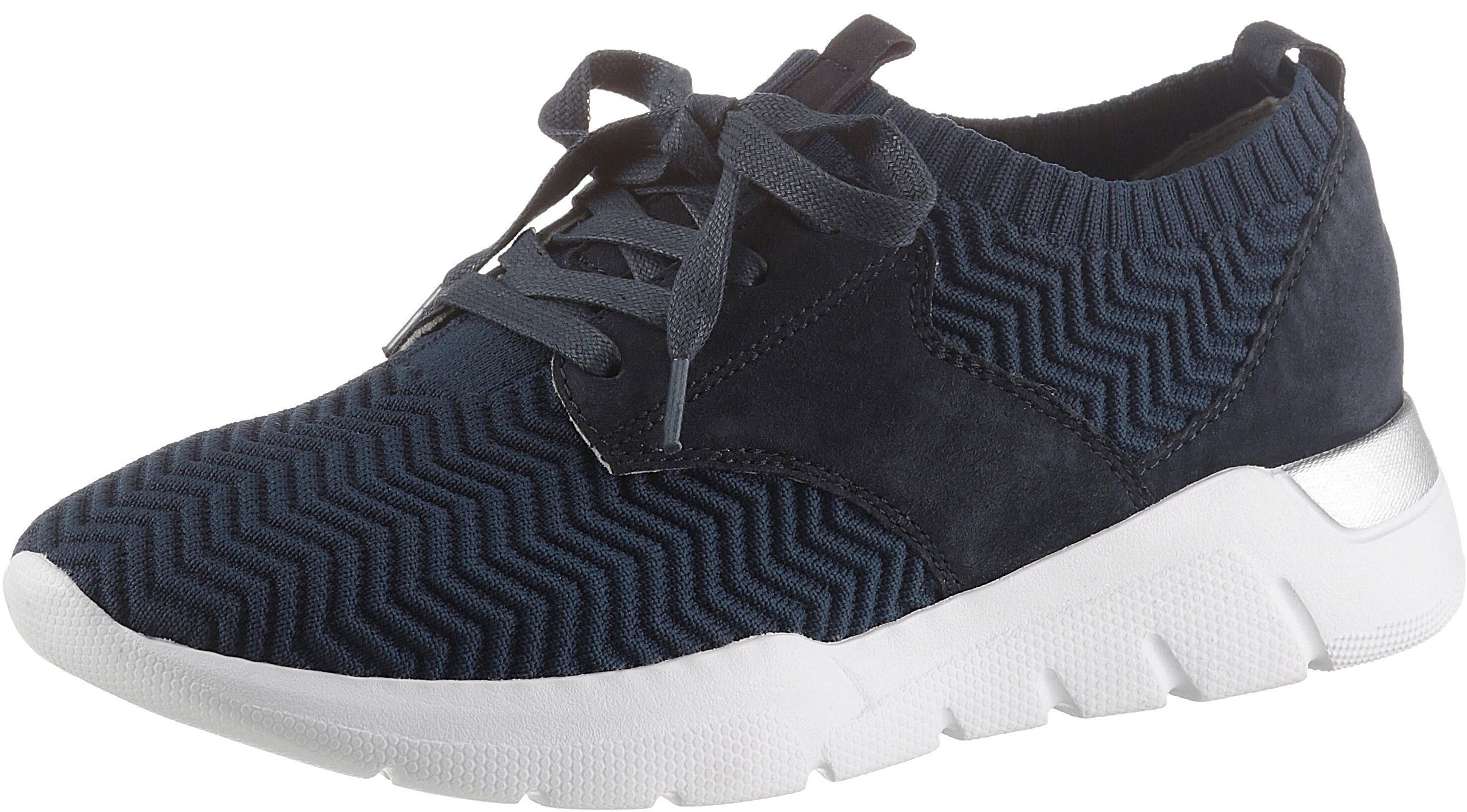 Jana Slip-On Sneaker mit aufgesetzter Schnürung, NAVY