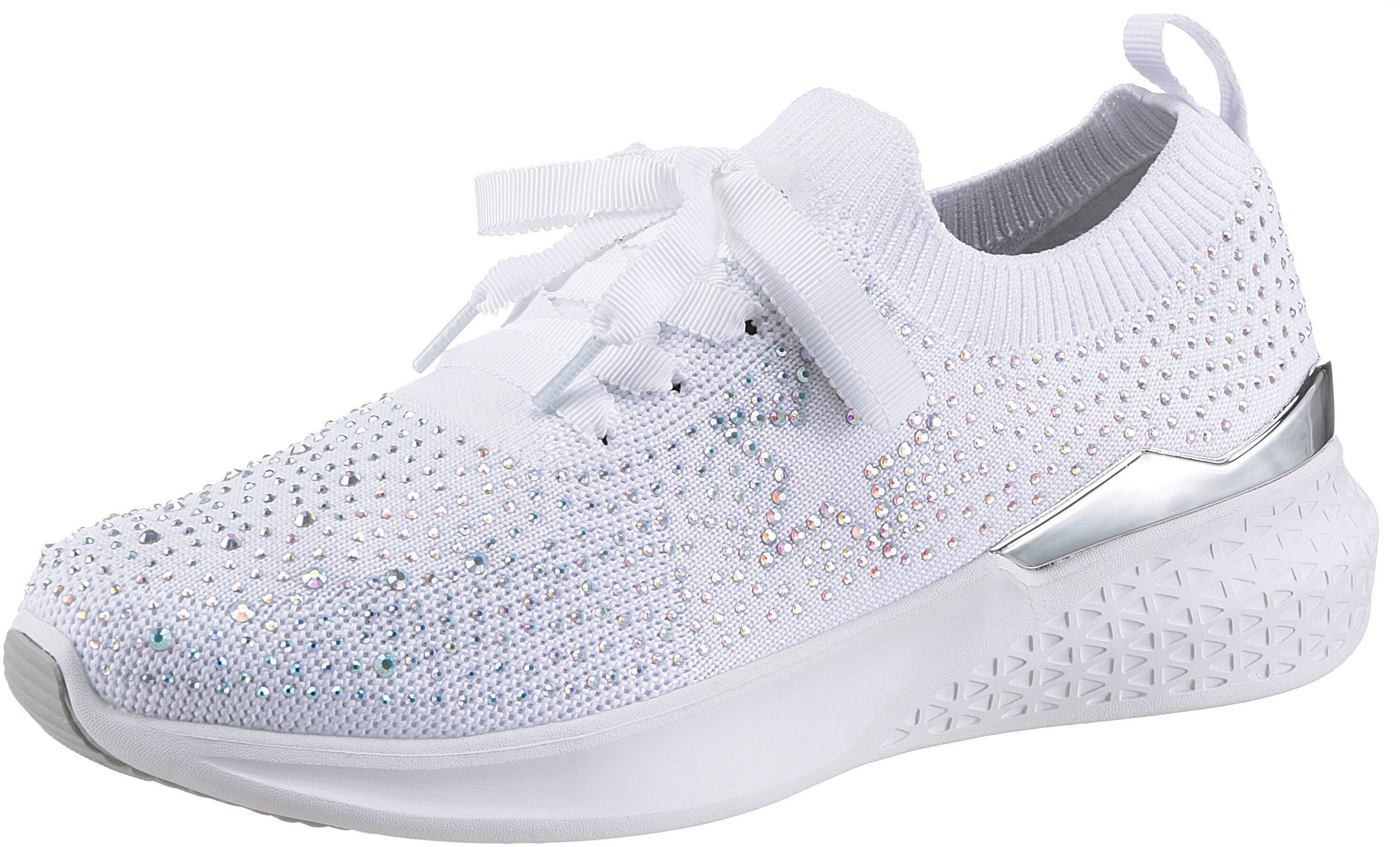 Ara »Maya« Slip-On Sneaker mit Glitzersteine, H-Weite, weiß