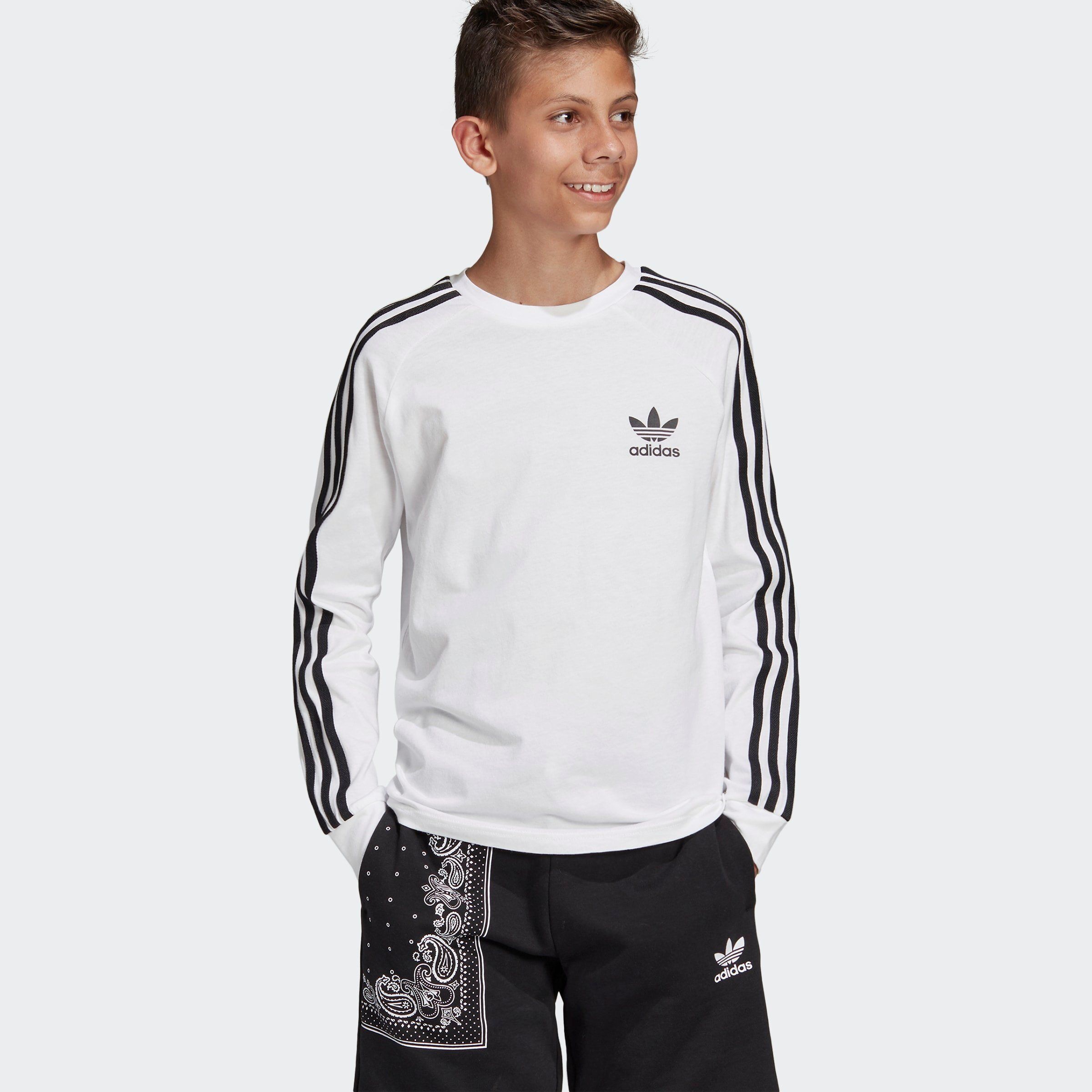 Adidas Originals Langarmshirt »3-STREIFEN LONGSLEEVE«, White / Black