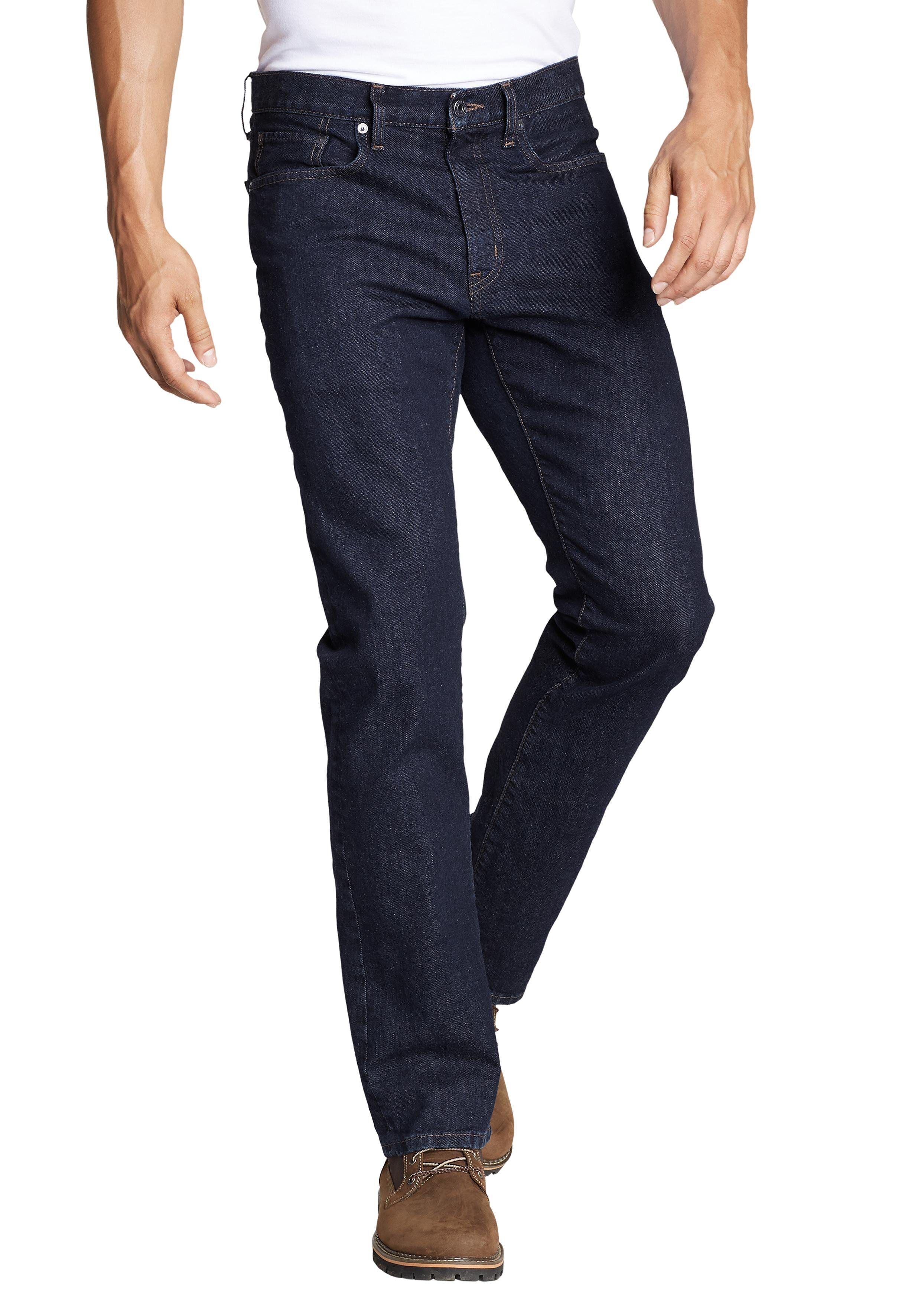 Eddie Bauer 5-Pocket-Jeans Flex - Straight Fit, dunkelblau