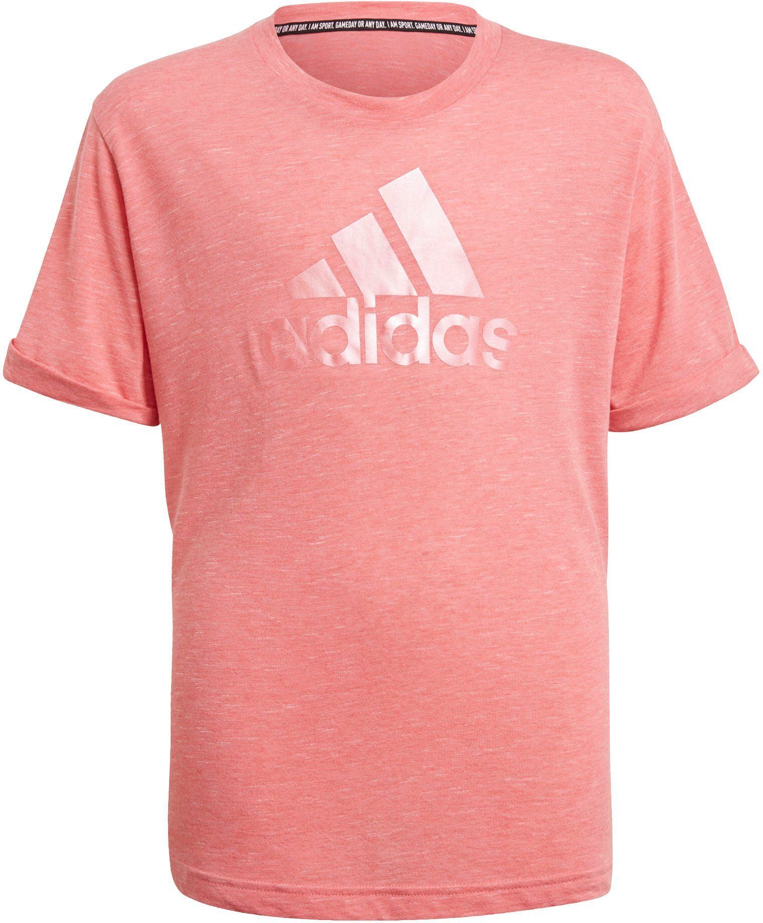 Adidas Performance T-Shirt »G FI Logo Tee«, rosa-meliert