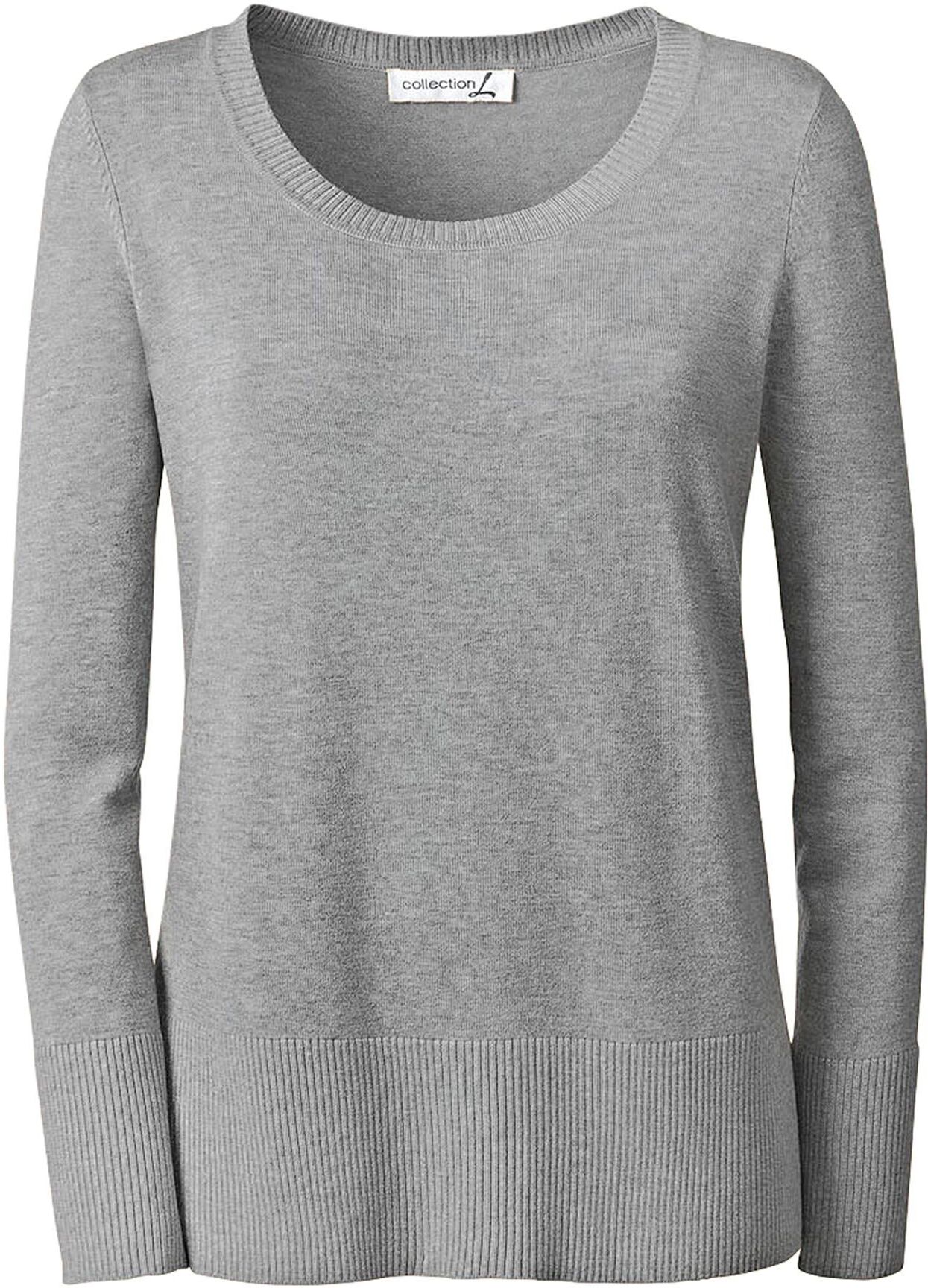 Casual Looks Rundhalspullover »Rundhals-Pullover«, grau-meliert