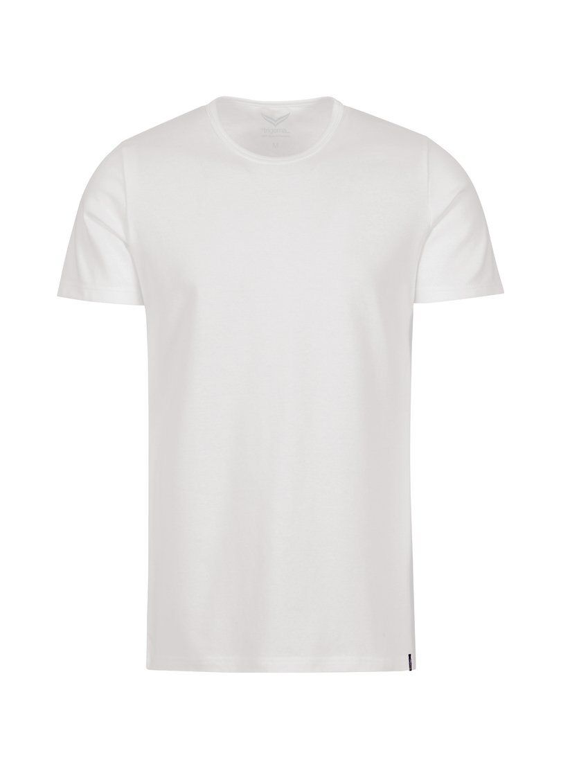 Trigema T-Shirt aus Baumwolle/Elastan, weiss