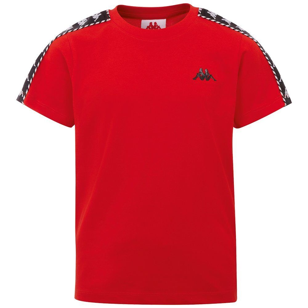 Kappa T-Shirt »ILYAS« mit hochwertigem Jacquard Logoband an den Ärmeln, fiery red